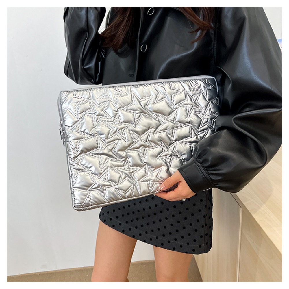 Laptop Accessories Bag - Neue einfarbige Laptoptasche mit Faltendesign, sternförmige