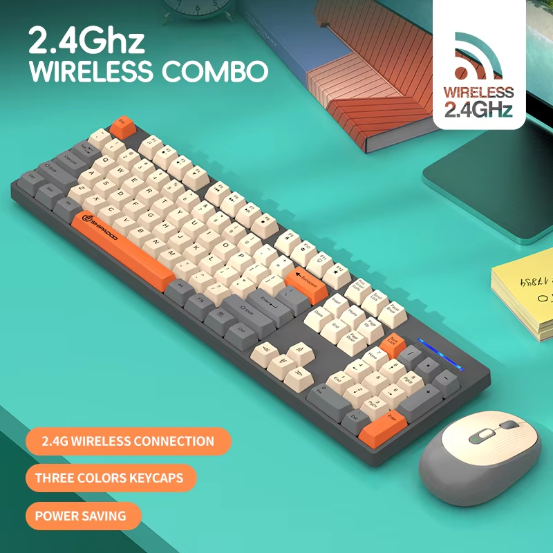 Laptop Accessories Combo Set - Shipadoo 2.4G Kabellose/Kabelgebundene Gaming-Tastatur und Maus-Kombination