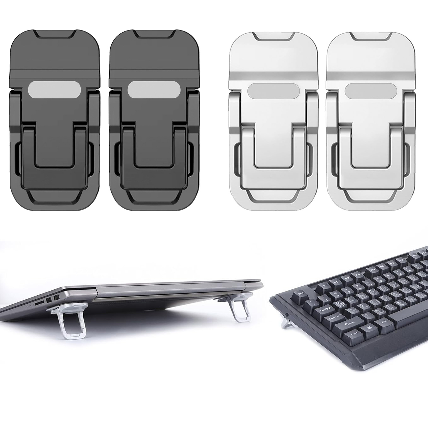 Laptop Accessories Organizer - 2 Stück Tragbarer Faltbarer Laptop-Ständer Verstellbare