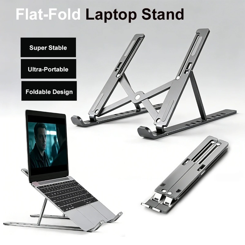 Laptop Accessories Organizer - Faltbarer Laptop-Ständer für Macbook, Verstellbarer Computer-PC-Tablet-Ständer,