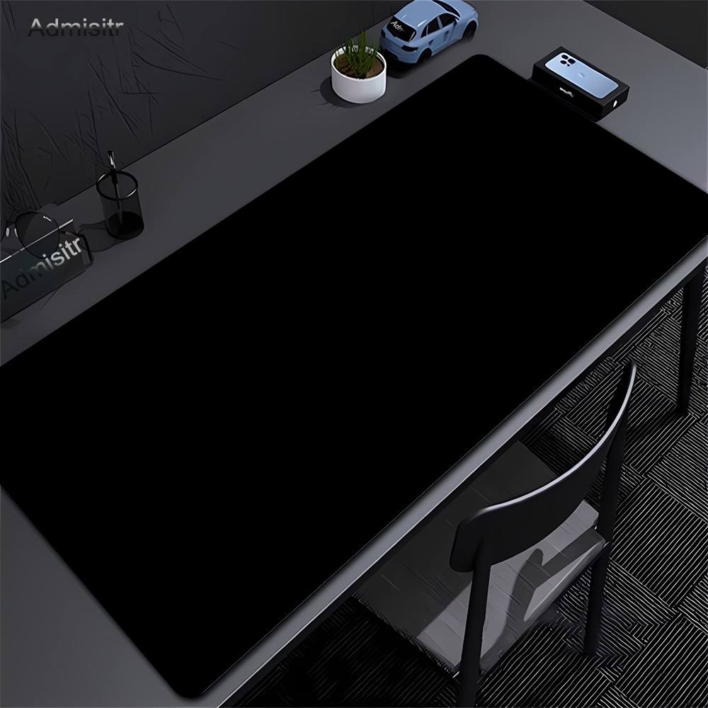 Laptop Accessories For Programmers - Großes schwarzes Mauspad, einfarbig, Gaming-Matte, Desktop-Leder,