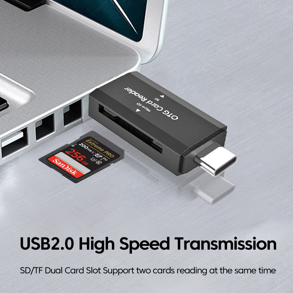 2-in-1 USB 2,0 Kartenleser SD  – Laptop Accessories For Programmers Bewertung und Preis